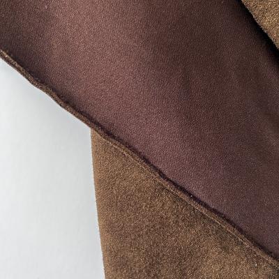 China Sueded Factory Supply High Quality Brushed Faux Fur Weft Woven Fabric Brushed Suede Fabrics for sale