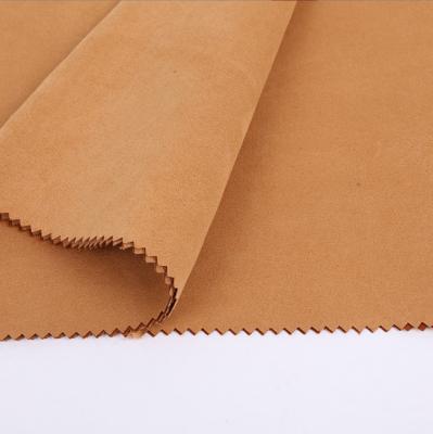 China Tear-Resistant Boots Dress Fashion Garment Faux Suede Woven Fabric Weft Manufacturer for sale