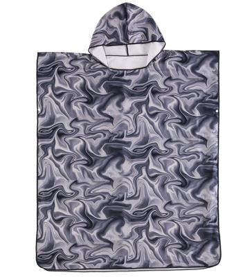 China Custom Wholesale Child Safe Microfiber Poncho For Kids Men Women Hooded Quick Dry Beach Towel for sale