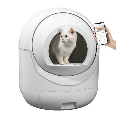 China Viable Wholesale Cat Litter Box For Cats Automatic Self-cleaning Smart App Remote Control From Manufacturer for sale