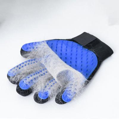 China Factory Supply Pet Hair Remover Five Finger Silicone Stocked Pet Grooming Glove for Dogs and Cats for sale