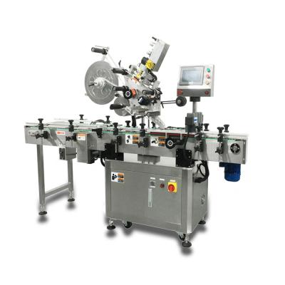 China Full Automatic Food Label Applicator Round Bottle Horizontal Packaging Sticker Labeling Machine for sale