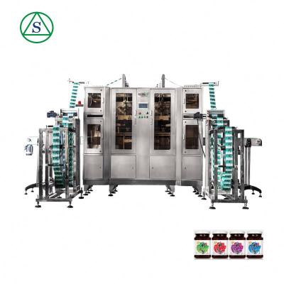 China High Quality Food Condiment Lndustry Spice Jar Shrink Wrapping Machine Double Head Sleeve Labeling Machine for sale