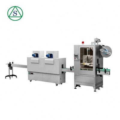 China Automatic Food Heating Bottle Shrink Sleeve Labeling Machine Shrink Sleeve Applicator With Steam Tunnel for sale