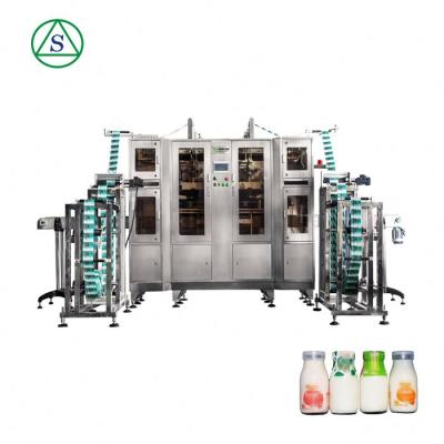 China Cheap Pure Lndustry Double-end Milk Yogurt Shrink Sleeve Lndustry Dairy Products Food Price Tag Machine for sale