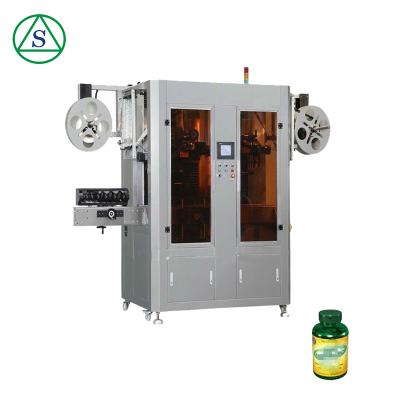 China Food Health Care Products Lndustry High Speed ​​Double Headed Shrink Wrapping Machine Sleeve Label Applicator for sale