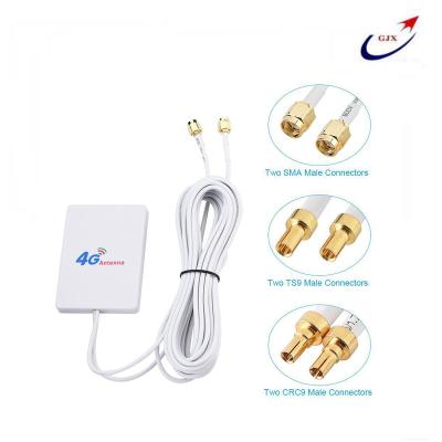 China For Huawei ZTE 4G LTE Router Modem 3G 4G LTE Panel External Antenna Antennas with TS9 CRC9 SMA Connector 3M Cable Aeria for sale