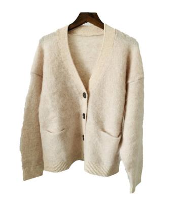 China Anti-wrinkle ms. mohair knit sweater cardigan coat in winter for sale