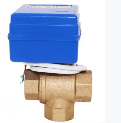 China General CWX DN 25 3 Way Solenoid Motorized Mini Electric Brass Ball Valve for sale