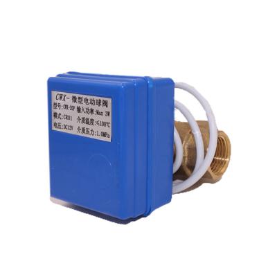 China 3-6V 12V CWX-20P-1.0D general plastic motorized ball valve with timer for sale