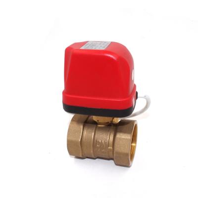 China General 1.5 Inch DN40 24v Brass Motorized Electric Brass Ball Water Valve for sale