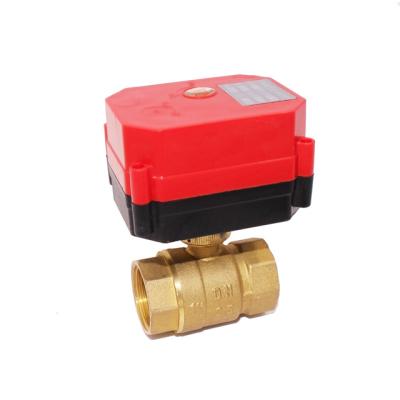 China General DN25 Brass Motorized Ball Stainless Steel Electric Proportional Valve for sale