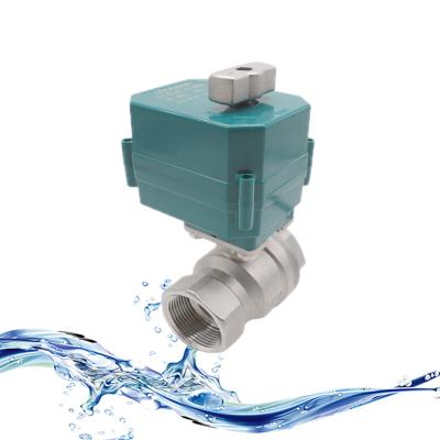 China CTF-001 SS304 UPVC BSP NPT General Brass Interrupt Motorized Ball Valve For Water Control for sale