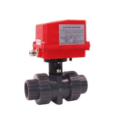 China General SS PVC Motorized Ball Butterfly Valve For Drainage And Sewage for sale