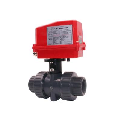 China Overhead 0-10V Modulate 20NM 220V Motorized Exhaust PRV UPVC CPVC Casting Stainless Steel Shutoff Ball Valve for sale