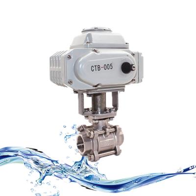 China General Plastic Stainless Steel Automatic Shutoff Electric Ball Valve For Heating for sale