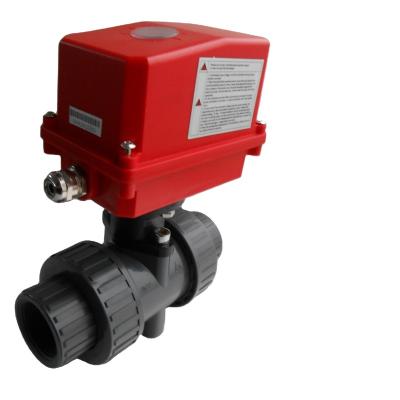 China General Electric Mini Electric Actuator PVC Ball Valve / PVC Control Valve for sale