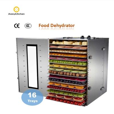 China Household Electric dehydrator machine fruit vegetable dryer DIY snacks food 16 trays meat drying food dehydrator for sale