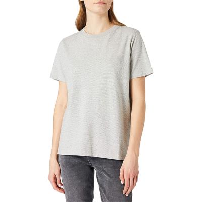 China Custom Printing OEM Logo Plain Blank Women Basic 100% Cotton Apparel Anti Wrinkle T-shirt for sale