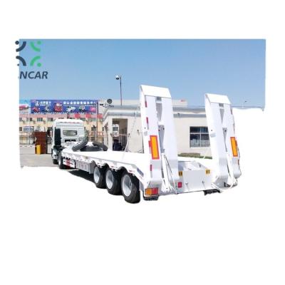 China Truck trailer hot sale quality good lowbed trailer 50 ton lowbed trailer chassis lowbed semi trailer for sale