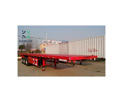 China Hot Sale Flat Bed Container Trailer Truck Semi Trailer 13t Axle Container Cargo Semi Trailer For Sale for sale