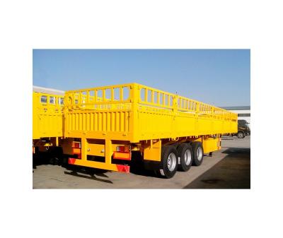 China High Quality Low Price 3 Axle Side Wall Fence Cargo Semi Truck Trailer Truck Trailer For Sale for sale