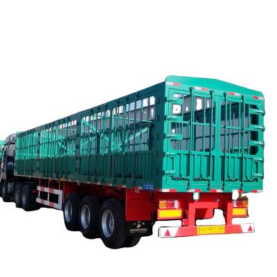 China High quality new truck trailer flat bed 3 axles trailer goods delivery barrier trailer for sale for sale