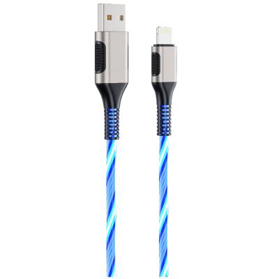 China Mobile Phone Etc.electronic Product Best Selling Charging Fluorescence Nylon Braided USB Data Mobile Phone Charger Cable Wire for iPhone Cable for Apple IOS Cable for sale