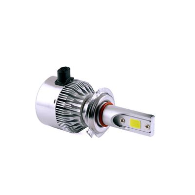 China Aviation car light C6 aluminum car led headlight h7 7000k car halogen bulb for sale