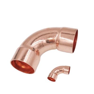 China Water Pipe System Wrot Copper 90D Elbow Fit Long Radius CxC Copper Pipe EN1254-1 for sale