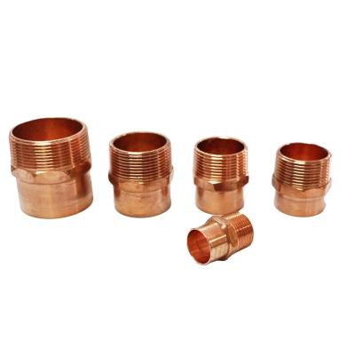 China Factory Supply Chinese Plumbing Male Adapter Red Copper Pipe Fittings 3/16