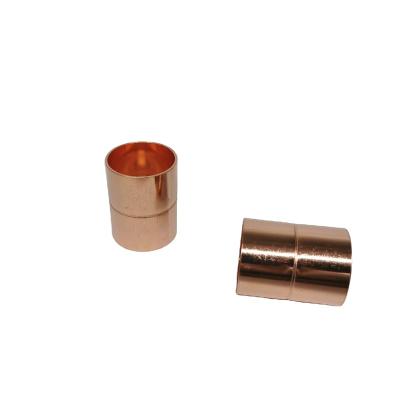 China Water Pipe System End CXC Supply Copperfit Factory Straight Coupling Wholesale Wrot Copper Pipe Fittings Plumbing Fittings 15mm 22mm for sale