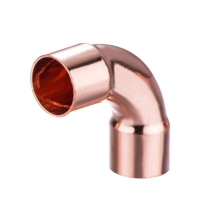 China China Wholesale 90D Plumbing Elbow Long Turn End CXC Feed Copper Fittings For Tubing And HVAC for sale