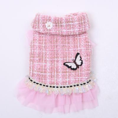 China 2021 Viable Hot Sale Spring And Dog Cat Apparel Clothes Autumn Warm Pretty Elegant Dresses for sale