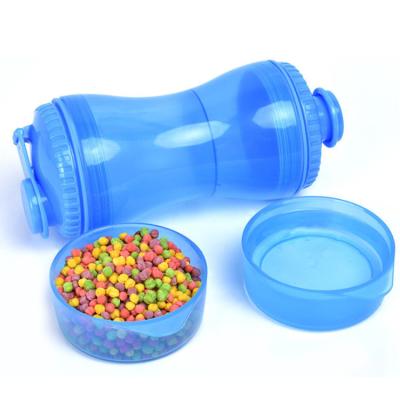 China New Style Viable High Quality Pet Bottle 2 in 1 Portable Outdoor Dog Food Water Bottle for sale