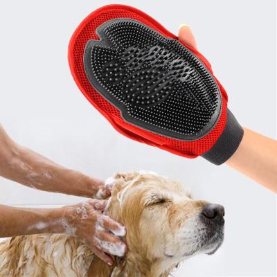 China Hot Selling Viable Pet Grooming Bath Gloves Pet Grooming Gloves Silicone Pet Grooming Gloves for sale