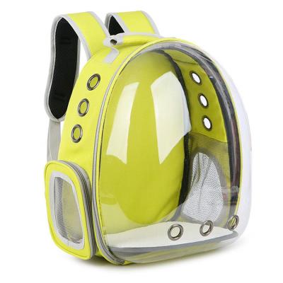 China New Designer Outdoor Transparent Travel Breathable Fiber Backpack Pet Capsule Bag Carrier for sale