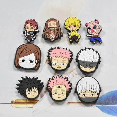 China Cartoon Plastic Running Design PVC Rubber Shoe Charms Buckles Accessories Decorations For Clog Shoes for sale