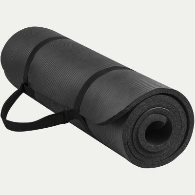 China Anti-Tear 1/2-Inch Portable Extra Thick High Density Foldable Exercise Yoga Mat With Carrying Strap for sale