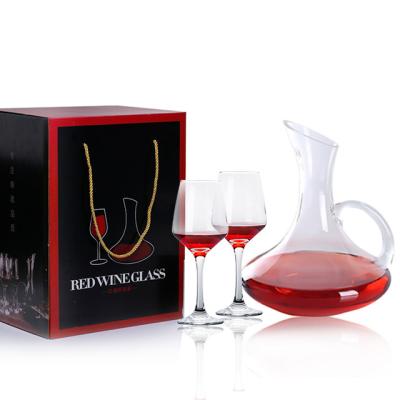 China Classic factory sell 350ml crystal wine glass and wine glass decanter set for sale