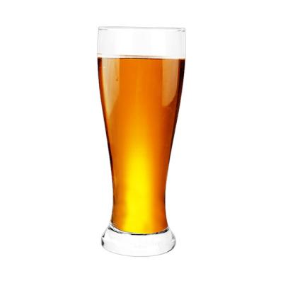 China 440ml Clear Glass Lead Free Beer Drinking Glass With OEM Decal for sale