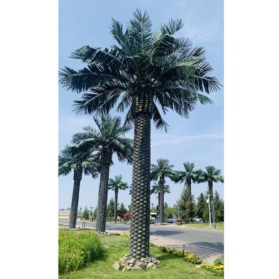 China 7m Eco-friendly Fake Ornament Outdoor Artificial Canary Date Palm Tree In Saudi Aarabia for sale