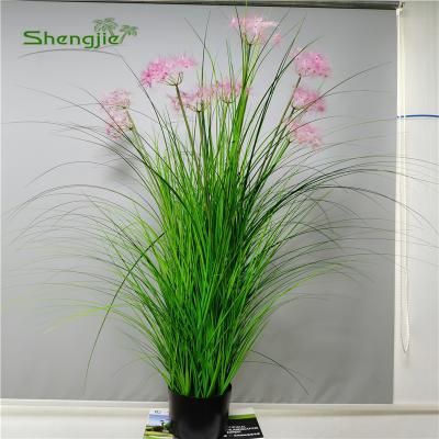 China PVC 150cm Artificial Rose Flower Onion Grass Bonsai For Sale for sale