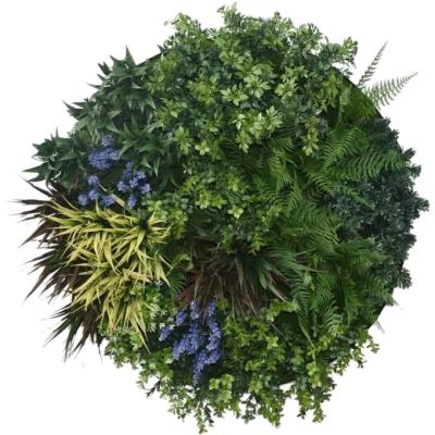 China Minimalist UV Resistant Artificial Green Wall 60cm Round Shape for sale