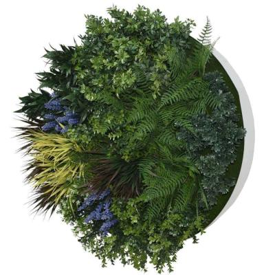 China Minimalist Fire Resistant Lavender Artificial Green Wall 60cm for sale