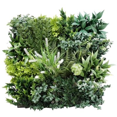 China Minimalist Artificial Living Green Wall Panel Fireproof 1m x 1m for sale