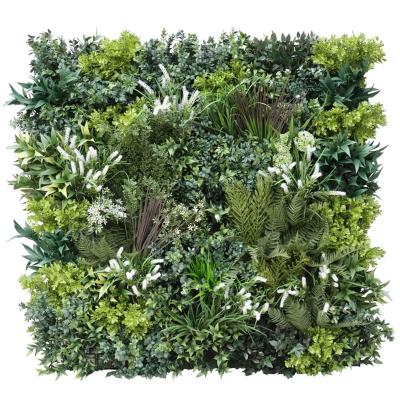 China Artificial Green Wall UV Resistant 1m x 1m Minimalist Vertical Garden for sale