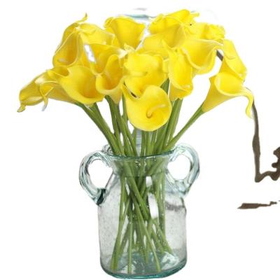 China 34cm Eco-friendly Artificial Calla Lily Flower In Yellow For Decoration for sale