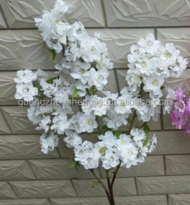 China Real Touch and Sakura Cherry Blossom Artificial Indoor Branches of Durable White Plastic for sale