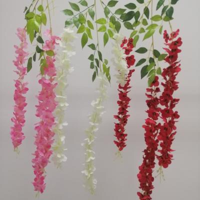 China 110cm Popular Wholesale Plastic Artificial Flower Beancurd For Wedding Decoration for sale